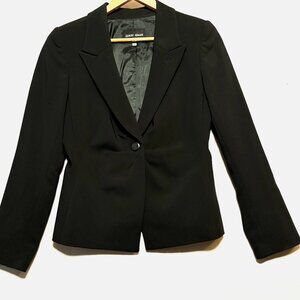 Giorgio Armani Italian Wool-Blend Black Blazer – Single Button, Women’s IT 42 /